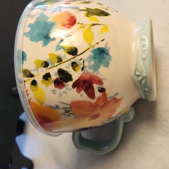 Pioneer Woman Willow 27 oz cup/bowl with plastic hinged vent. EUC - Picture 2 of 6